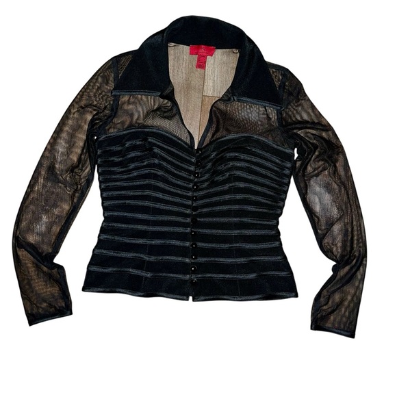 JS Collections Black Top size 6 NWT - Picture 3 of 9